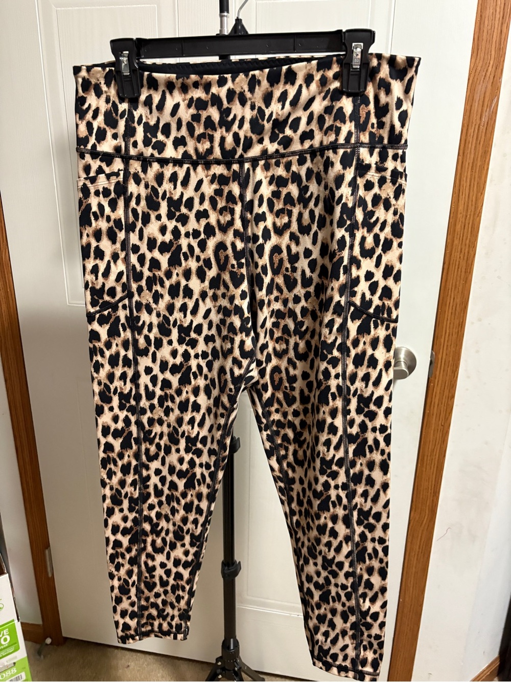 Victoria's Secret Girls' Leopard Print Leggings - Beige & Black